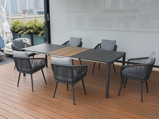 Outdoor/Indoor Dining Armchair with Cushion (Set of 2)