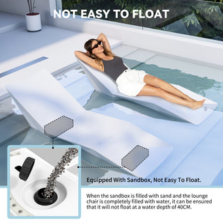 Quick Assembly S-shaped Pool Lounger, Ergonomic Design, Comfortable and Breathable, Essential for Outdoor Relaxation