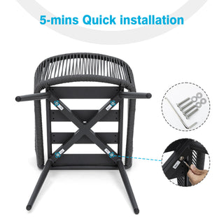 Outdoor/Indoor Dining Armchair with Cushion (Set of 2)