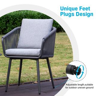 Outdoor/Indoor Dining Armchair with Cushion (Set of 2)