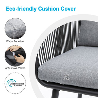 Outdoor/Indoor Dining Armchair with Cushion (Set of 2)