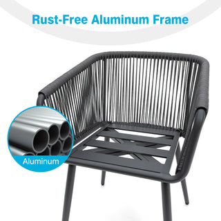 Outdoor/Indoor Dining Armchair with Cushion (Set of 2)