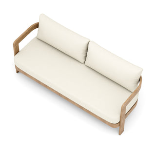 Assembly Free Sofa,,Outdoor Aluminum Sofa 3 Person Outdoor Seating Sofa, Wood Grain Veneer Sofa Set for Patio