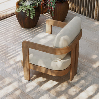 Assembly Free Chair (Set of 2), Wood Look Finish: 0% Deforestation, 100% Wood Soul, Outdoor Aluminum Chair Set, 2 Person Outdoor Club Chair, Wood Grain Veneer chairs for Patio