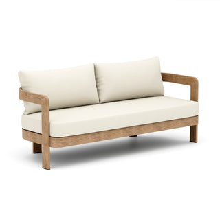 Assembly Free Sofa,,Outdoor Aluminum Sofa 3 Person Outdoor Seating Sofa, Wood Grain Veneer Sofa Set for Patio