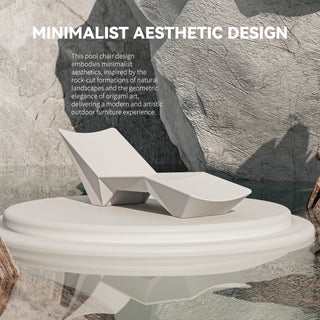 Quick Assembly S-shaped Pool Lounger, Ergonomic Design, Comfortable and Breathable, Essential for Outdoor Relaxation
