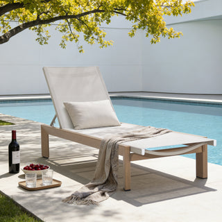 Quick-Assembly Outdoor Aluminum Chaise Lounge , Wood-Grain Veneer Chaise Lounge for Patio, Triangular Aluminum Tube Chaise Lounge