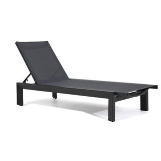 Quick-Assembly Outdoor Aluminum Chaise Lounge , Wood-Grain Veneer Chaise Lounge for Patio, Triangular Aluminum Tube Chaise Lounge