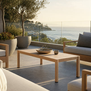 Modern Minimalist Outdoor Sofa Set of 4 with Aluminum Frame & Weather-Resistant Cushions